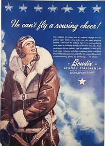 Bendix Aviation WWII Aviator Pilot Vintage 1942 Image Magazine Print - Picture 1 of 5