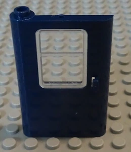 Lego Eisenbahn Tür 1x4x5 Dunkelblau mit Transparenter Scheibe - Bild 1 von 1