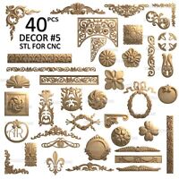 20 3D Models STL for CNC Router Artcam Aspire New Molding Baget Cut3D Vcarve