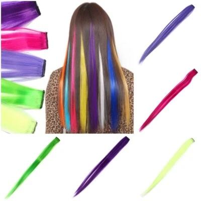 Clip Extensions Kunsthaar Glatt Haarverlängerung Haar Hair Fashion Look Clips - Bild 1 von 3