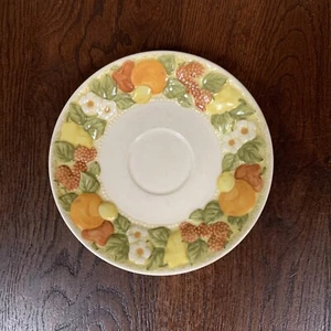 VINTAGE DELLA ROBBIA MUSTER 4 UNTERTASSEN TELLER VERNON WARE METLOX-CALIFORNIA  - Bild 1 von 4