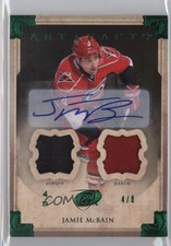 2013-14 Upper Deck Artifacts Emerald Jersey/Patch /8 Jamie McBain #34 Patch Auto
