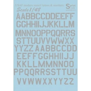 Print Scale 48-004 Decal 1:48 USAF modern stencil letters and numbers». Grey - Picture 1 of 24