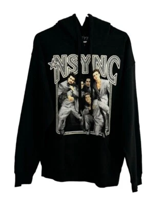 Rue21 Hoodie NSYNC Limited Edition Design Black Cotton Fleece Unisex Sweatshirt - Image 1 of 4