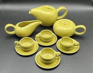 13 Piece Tea Set Russel Wright Pre 1959 Steubenville Chartreuse Vintage MCM - Picture 1 of 18
