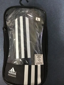 Adidas Large Pair Football Soccer Shin Guards Black Size L White Lesto 11Lesto - Picture 1 of 3