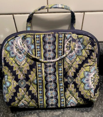 Bolso de Cosméticos Vera Bradley con Asas Retirado Diseño 'Cambridge' Azul/Verde Foto 1 de 4