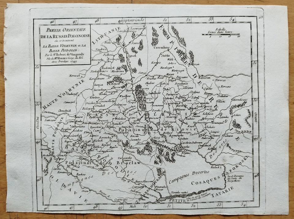 Ucrania Kiev - Mapa Original Vaugondy - 1750 Foto 1 de 1