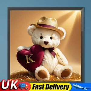 5D DIY Full Round Drill Diamond Painting Letter K Kit Home Decor Art 40x40cm UK - Bild 1 von 11