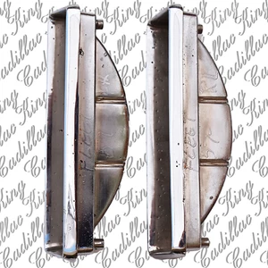57 Cadillac Fleetwood Back Up Light ASSEMBLIES HOUSING, LENSES + BEZEL ** PAIR * - Picture 1 of 18