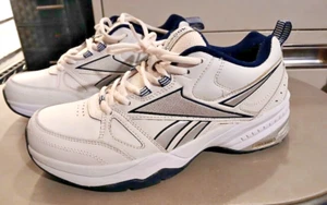 Reebok- Memory Tech- Tennis Shoes (Men's Size 9)-WHITE/ BLUE - Picture 1 of 5