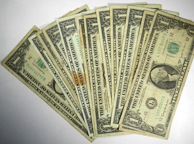 Банкнота номиналом 1 доллар 1963-B Федеральная резервная система ~ банкнота «Барр» ~ бывшая в обращении - Изображение 1 из 3