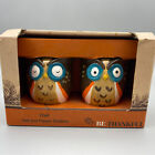 Kmart Be Thankful Owl Salt & Pepper Shakers Hand Painted