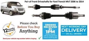 Driveshafts Left & Right Side Pair For Ford Transit 2.2 TDCI 2006 to 2014 MK7 - Picture 1 of 12