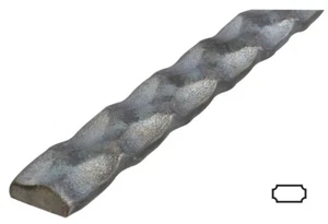 Flacheisen 12x6 gehämmerte Flachstahl Handlauf für Schmiedeeisen Zaunfelder 1m - Bild 1 von 2