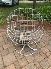 Homecrest Vintage MidCentury Modern Wrought Iron Metal Garden Patio SWIVEL Chair