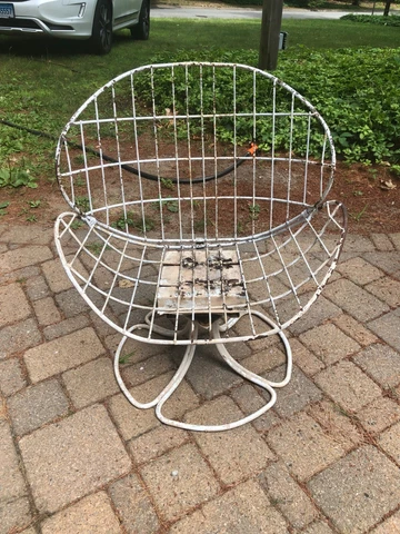 Homecrest Vintage MidCentury Modern Wrought Iron Metal Garden Patio SWIVEL Chair Cover