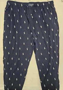Polo Ralph Lauren Pajama Pants XL Men All Over Pony Logo Pockets - Picture 1 of 6
