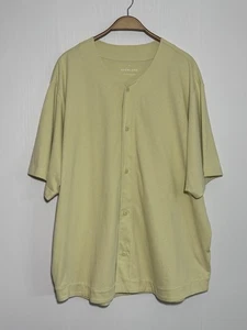 Everlane Baseball Shirt Mens XXL Green Premium Weight Button Front Short Sleeve - Picture 1 of 12