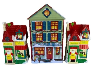 Vintage Harry London & Russell Stover Christmas House Tins/Banks - Picture 1 of 12