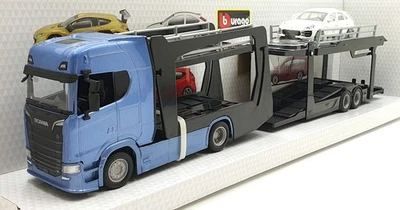Burago 1/43 Scale Diecast 18-31467 Scania Haulers Multicar Carrier Porsche Macan - Image 1 of 4
