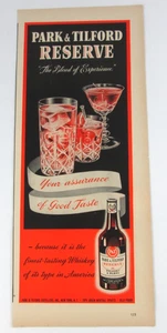 VTG 1945 Park & Tilford Reserve Whiskey Print Ad Your Assurance of Good Taste - Picture 1 of 3