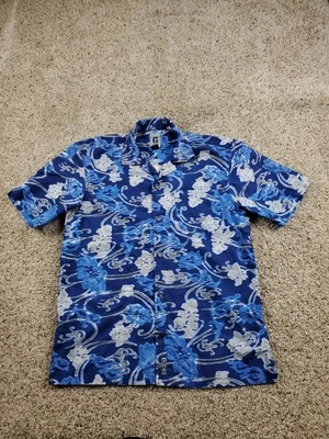 Camisa Hawaiana Guess De Colección Pequeña Hombre Azul Abotonada Floral Manga Corta Y2K Foto 1 de 4