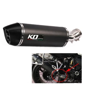 For BMW R1200GS /ADV 13-19 Exhaust 470mm Tips Muffler Mid Link Pipe Slip On 51mm - Picture 1 of 8