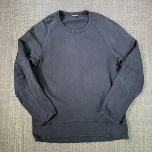 Ann Demeulemeester Sweatshirt M schwarz Baumwolle Ellenbogen Patch Raglan Luxus Capsule - Bild 1 von 19