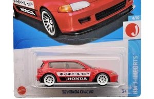 Hot Wheels 92 Honda Civic EG rot Custom Super Real Riders JDM Import Wheel Swap - Bild 1 von 2