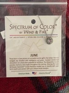 June Wind And Fire Spectrum Of Color Silver 925 Swarovski Crystal - Picture 1 of 2