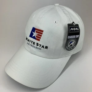 White Star Petroleum Hat White Adjustable Strap AHead Vintage Baseball Cap - Picture 1 of 20