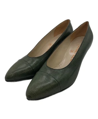 Zapatos de salón Chanel para mujer talla 35,5 de cuero verde Foto 1 de 4