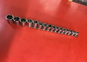Snap-on Tools 16pc 3/8" Drive Metric 6pt 7-23mm Shallow Socket Set - Picture 1 of 11
