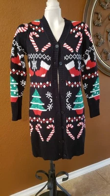 Vestido Suéter Cárdigan Largo Vacaciones Allison Brittney Talla S Foto 1 de 3