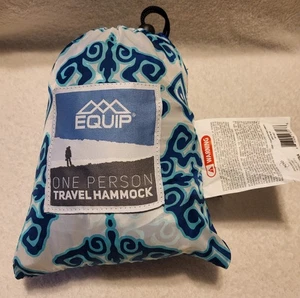 Equip Lightweight Travel Hammock One Person 400 Lbs Blue Indigo Ink Dot NWOT - Picture 1 of 3