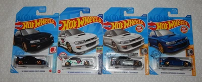 Hot Wheels '98 Subaru Impreza 22B Sti ~ Lot of 4 w/ ZAMAC & Treasure Hunt ~ NEW - Image 1 of 4