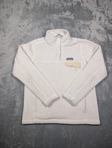 Suéter Patagonia Mujer Mediano Blanco Re Tool Snap T Polar Pullover Chaqueta - Imagen 1 de 11