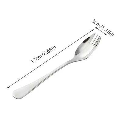 Вилки и ложки двойного назначения для кемпинга работа с длинной ручкой аист нержавеющая сталь } - Изображение 1 из 4