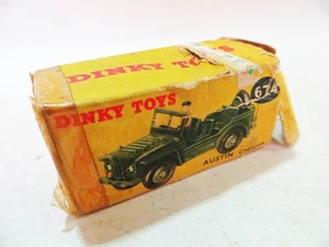 DINKY 674 'AUSTIN CHAMP' MILITARY/ARMY. VINTAGE, ORIGINAL BOX ONLY - Picture 1 of 7