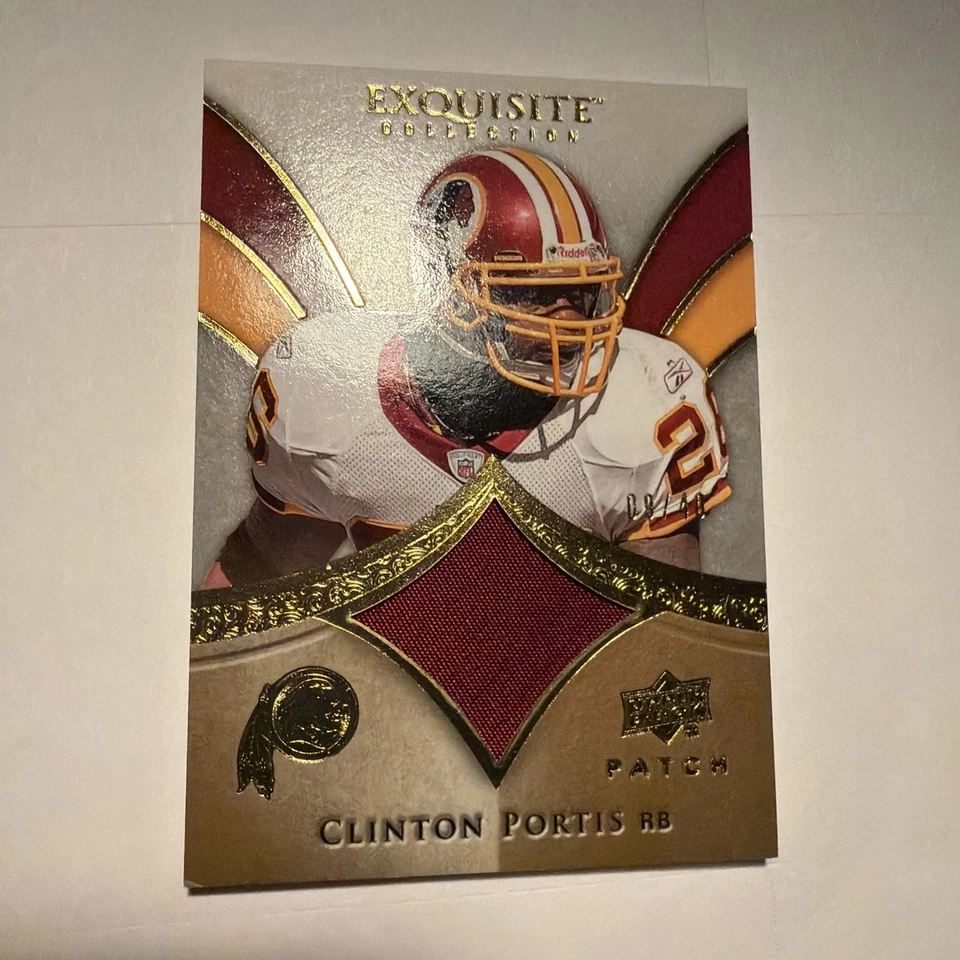 2009 Upper Deck Exquisite Patch Clinton Portis PCP Gold /40 JSY REDSKINS MIAMI - Image 1 of 4