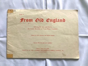 Schott & Co. Ltd. From Old England Treble Recorder Piano Score 2062 - Picture 1 of 3
