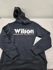 Wilson Sporting Goods Youth Black Hoodie Boys Size Small New Athletic Pullover - Picture 1 of 8
