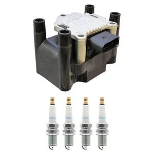 Bosch Ignition Coil NGK 4 Laser Iridium Spark Plug Kit For A4 Beetle Golf L4 - Picture 1 of 1