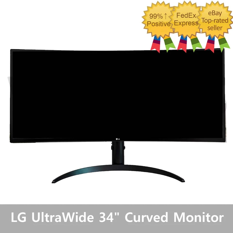 LG 34WP65C 34" Curved Ultra Wide Monitor QHD HDR 4K - Tracking - Image 1 of 3