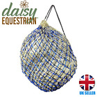 Double Hay Net Feeder For Greedy Horses Metal Ring Net Bag 40 Inch Blue