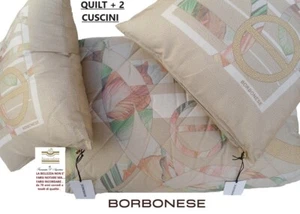 BORBONESE QUILT COPRILETTO MATRIMONIALE + 2 CUSCINI ARREDO CM. 45 X 45 - Foto 1 di 14