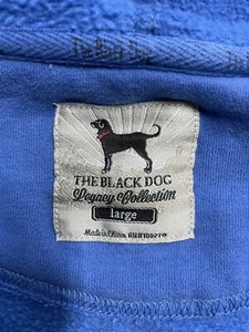 The Black Dog Blue Full Zip Hooded Sweatshirt Kid’s Size Large - Picture 1 of 5