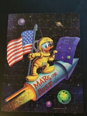 Rompecabezas completo de 100 piezas vintage 1984 Golden Disney Pato Donald Marte o busto Foto 1 de 4