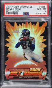 2004 FLEER SHOWCASE HOT HANDS RANDY MOSS #10HH PSA 8 NM-MT - Picture 1 of 2